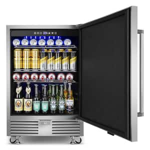 4.9 cu. ft. Built-In Outdoor Refrigerator Built-in Drink Fridge 210-Cans in Stainless Steel