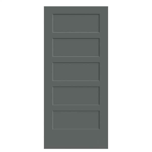 Masonite 36 in. x 80 in. 5-Panel Bayshore Single Bore Solid Core Cordite Molded Composite Interior Door Slab