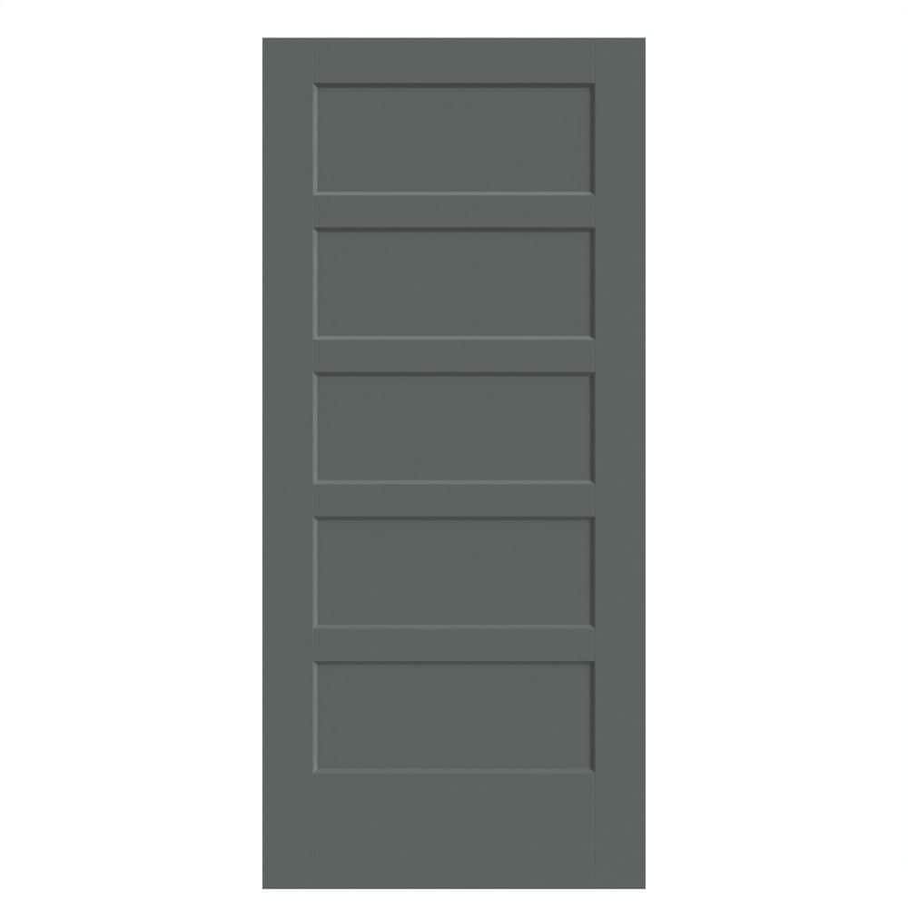 36 in. x 80 in. 5-Panel Bayshore Single Bore Hollow Core Cordite Molded Composite Interior Door Slab price history on PriceWatchPro