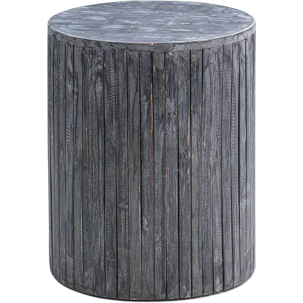 Outdoor Recycled Wood Stool and Plant Stand, Anthracite Dark Grey Garden Stool price history on PriceWatchPro