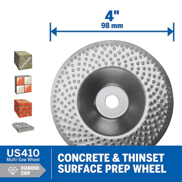 Disco de diamante Dremel Ultra-Saw US410 de 4 para preparar superficies de  concreto y mortero adhesivo Amolar/afilar