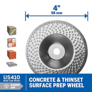 Ultra-Saw 4 in. Diamond Chip Concrete and Thinset Surface Prep Wheel