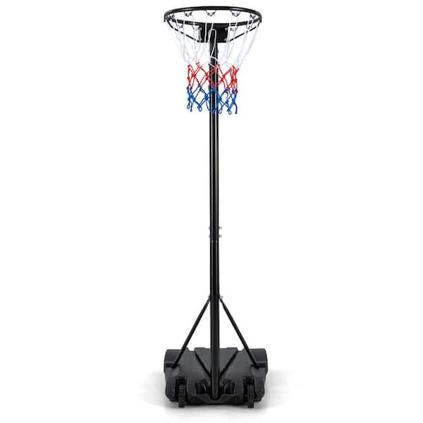 Costway 8.5 ft. to 10 ft. Adjustable Basketball Hoop Goal with Fillable Base Wheel Shooting Practice