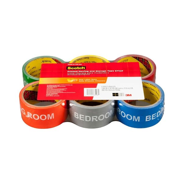 3M Scotch 1.88 in. x 30 yds. Printed Moving and Storage Tape (6-Pack)