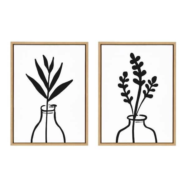 Kate and Laurel Sylvie Farmhouse Framed Canvas Wall Art 24 in. x 18 in. (Set of 2)