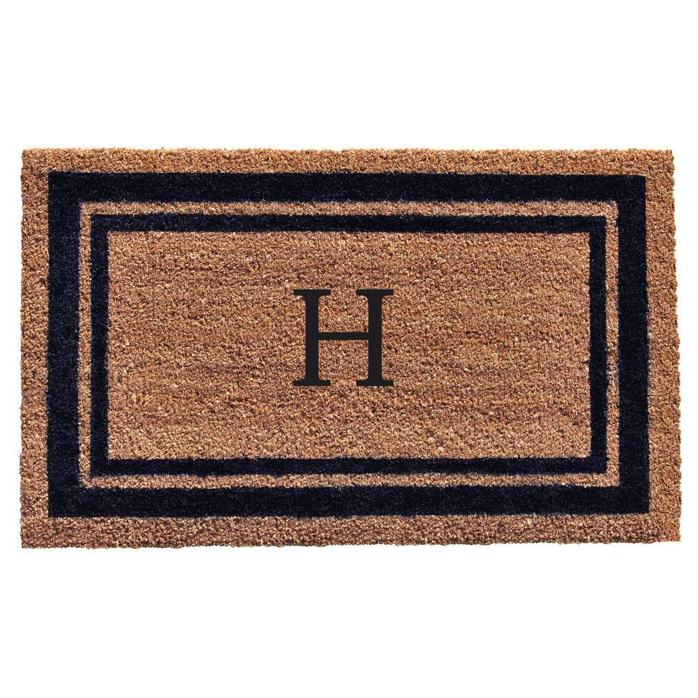 Dark Blue Border Monogram Door Mat 24 in. x 36 in. (Letter H) price history on PriceWatchPro