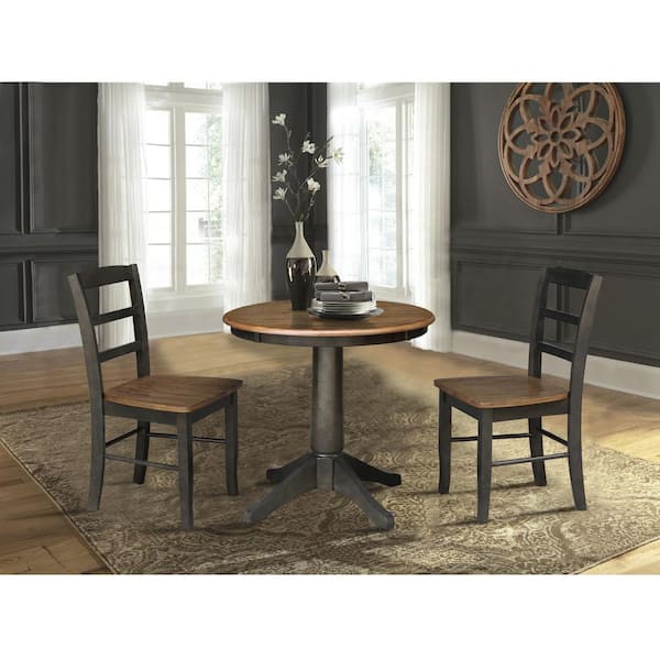 Round Top Dining Table, Hickory Dining Room Table And Chairs