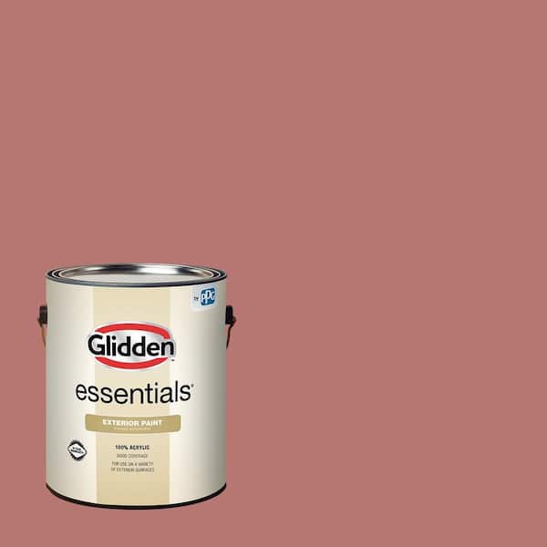 Glidden Essentials 1 gal. Earth Rose PPG1056-5 Semi-Gloss Exterior Paint