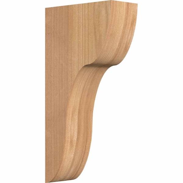 Ekena Millwork 3-1/2 in. x 8 in. x 16 in. Western Red Cedar Carmel Smooth Corbel