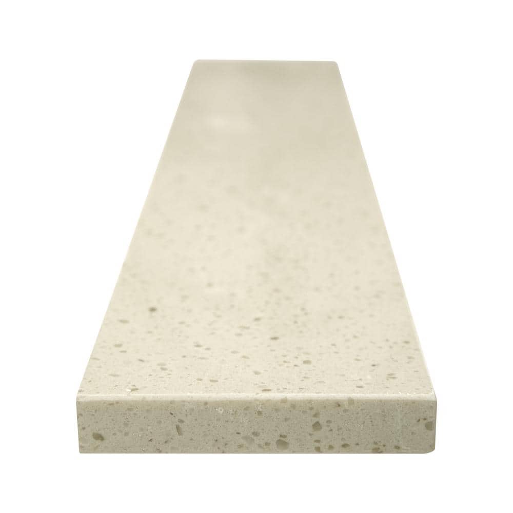 Iced White Engineered Marble Vanity Sidesplash 21 x 4 Inch