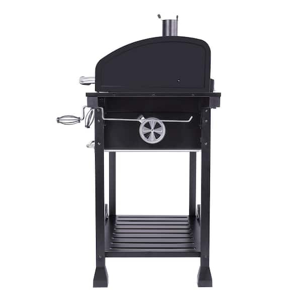 Plakken hoesten Verbaasd Royal Gourmet Deluxe 30 in. Charcoal Grill with Cover, BBQ Smoker Picnic  Camping Patio Backyard Cooking in Black CD2030AC - The Home Depot