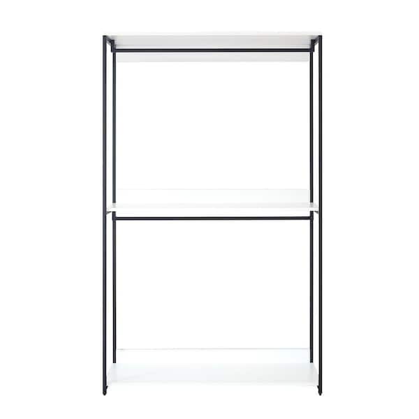 Fiona 47 in. W White Freestanding Wood Closet System Tower