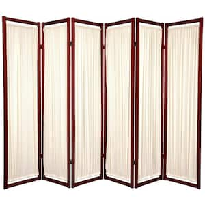 6 ft. Rosewood 6-Panel Room Divider