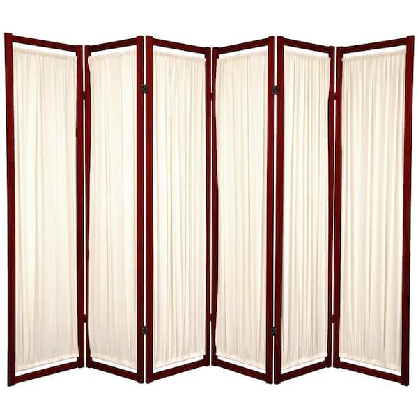 Oriental Furniture 6 ft. Rosewood 6-Panel Room Divider