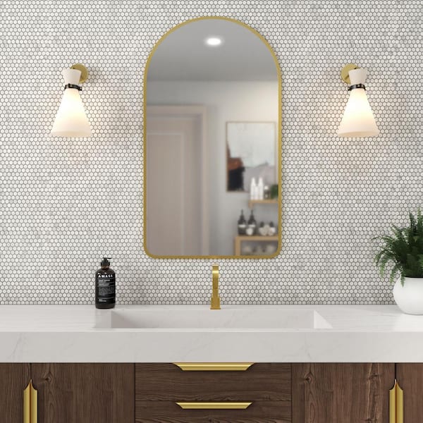 Premier Accents White Carrara 12 in. x 12 in. Marble Hexagon Mosaic Tile (10 sq. ft./Case)