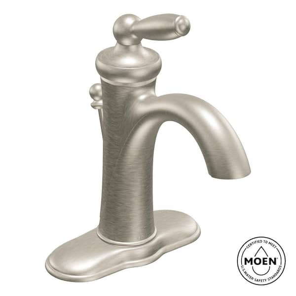 Brantford Single-Handle Single-Hole High-Arc Bathroom Faucet in Brushed Nickel