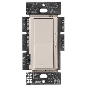 Diva Magnetic Low Voltage Dimmer, 450-Watt, Single-Pole, Taupe
