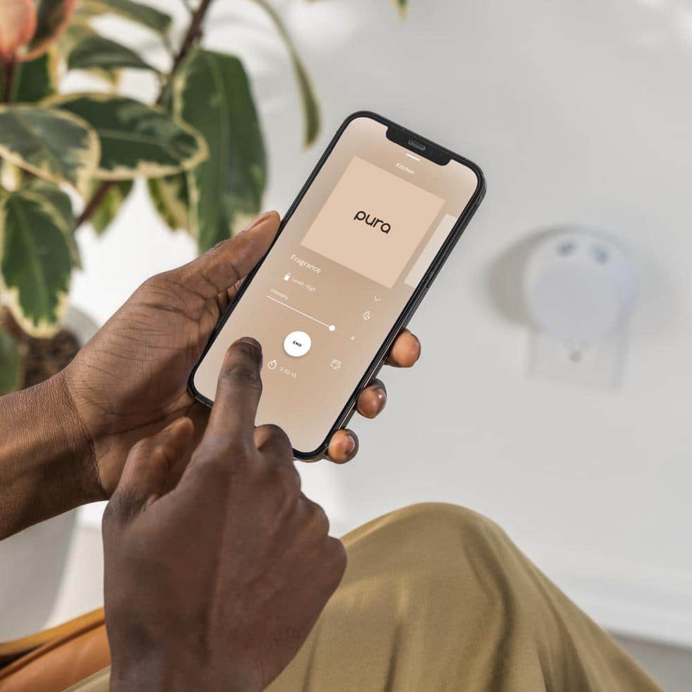 Smart Wi-Fi Enabled White Electric Diffuser with Fragrance Refills