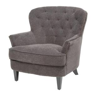 tafton dark blue fabric tufted club chair