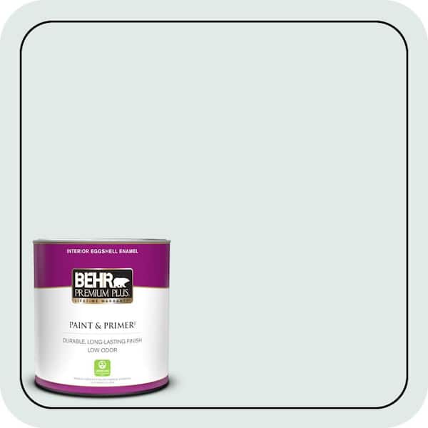 BEHR PREMIUM PLUS 1 qt. #W-D-520 Clear View Eggshell Enamel Low Odor Interior Paint & Primer