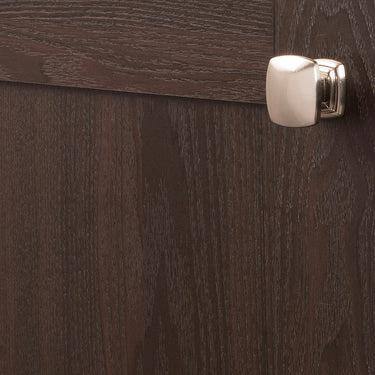 Chrome Square Modern Knob with Mounting Hardware
