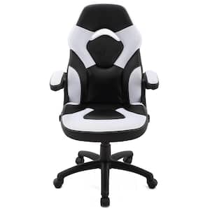 Commando Ergonomic Gaming Chair with Adjustable Gas Lift Seating, Black and White
