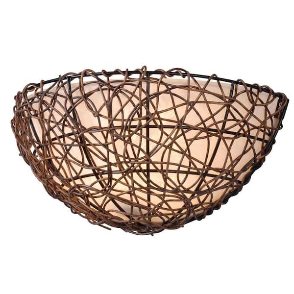 Unbranded Thicket 1-Light Rattan Sconce