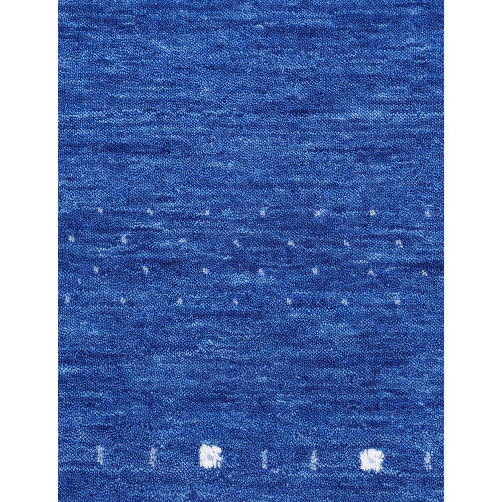 Hand-Knotted Blue Wool Rectangular Area Rug 5' x 8'