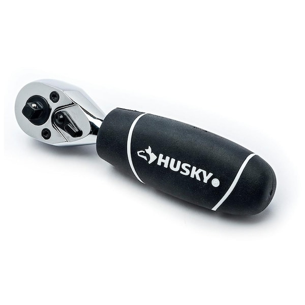 Husky 1/4 in. and 3/8 in. Stubby Ratchet and Socket Set with