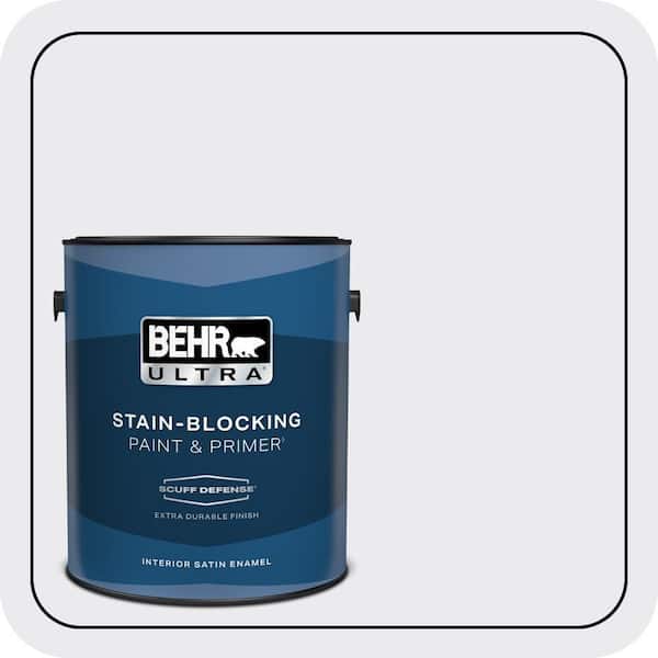 BEHR ULTRA 1 gal. #650E-1 Lace Cap Extra Durable Satin Enamel Interior Paint & Primer