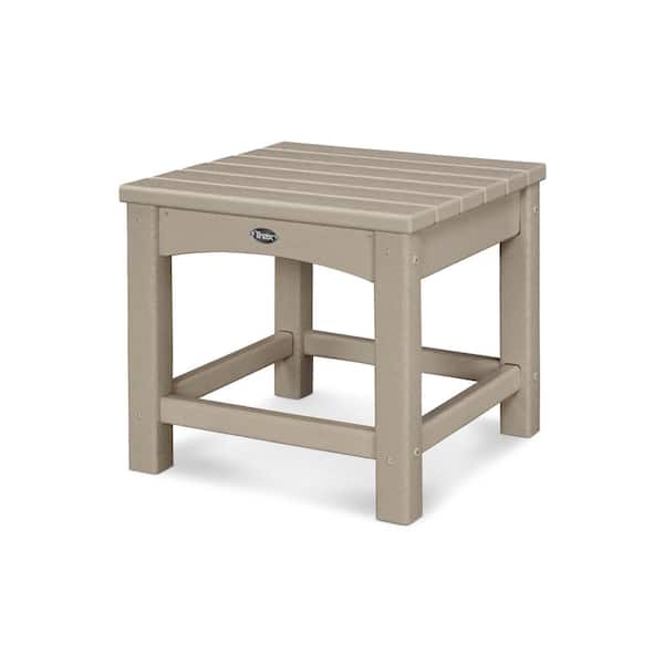 Trex Outdoor Furniture Rockport 18 in. Sand Castle Patio Side Table