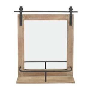 Medium Rectangle Natural Contemporary Mirror (25 in. H x 19.75 in. W)