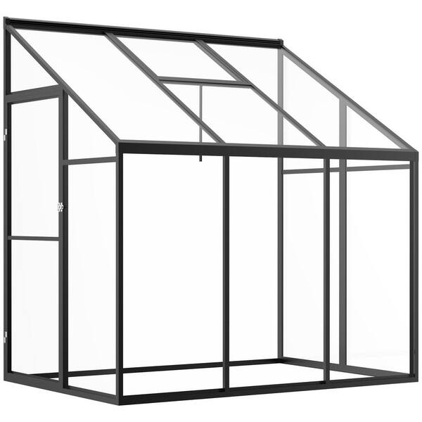 Outsunny 48 in. W x 72 in. D x 76.8 in. H Aluminum Clear Greenhouse 845 ...