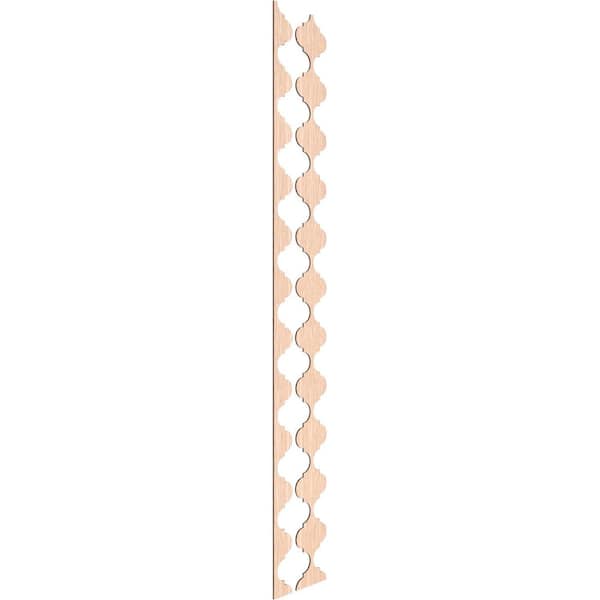 Ekena Millwork Marrakesh 94 in. H x 0.25 in. W Slatwall Panels in Red Oak 12-Pack
