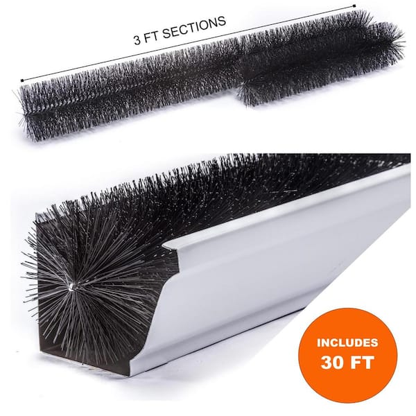 Standard 5 in. - 30 ft. Pack Max-Flow Filter Brush Gutter Guard Standard 5 in. - 30 ft. Pack Max-Flow Filter Brush Gutter Guard
