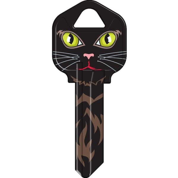 HY-KO Blank Kwikset Black Cat Face House Key