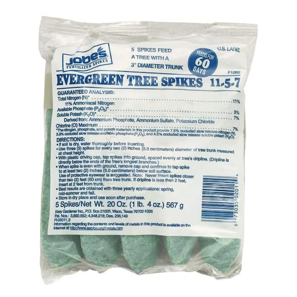 Jobe's 1.2 lbs. Evergreen Bulk Tree Fertilizer Spikes (5-Pack)