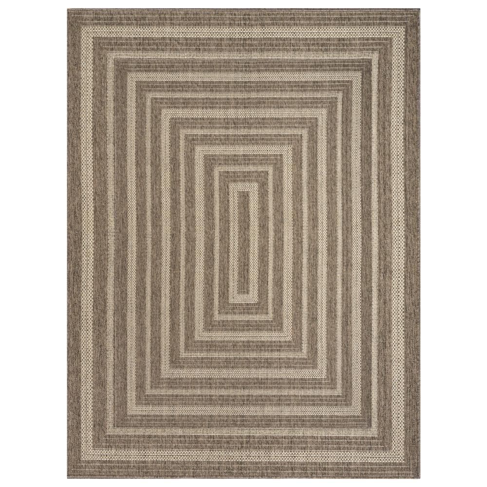 Tulum Brown 9 ft. x 12 ft. Linear Contemporary Area Rug price history on PriceWatchPro