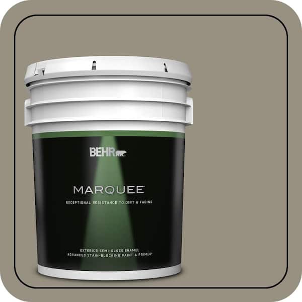 BEHR MARQUEE 5 gal. #N320-5 Gray Squirrel Semi-Gloss Enamel Exterior Paint & Primer