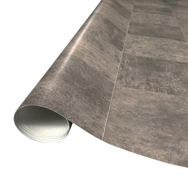 Lifeproof Fischer Grey Tile 16 MIL 13.2 ft. W x Cut to Lifeproof Fischer Grey Tile 16 MIL 13.2 ft. W x Cut to