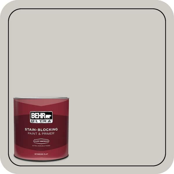 BEHR ULTRA 1 qt. #PPU26-10 Chic Gray Extra Durable Flat Interior Paint & Primer