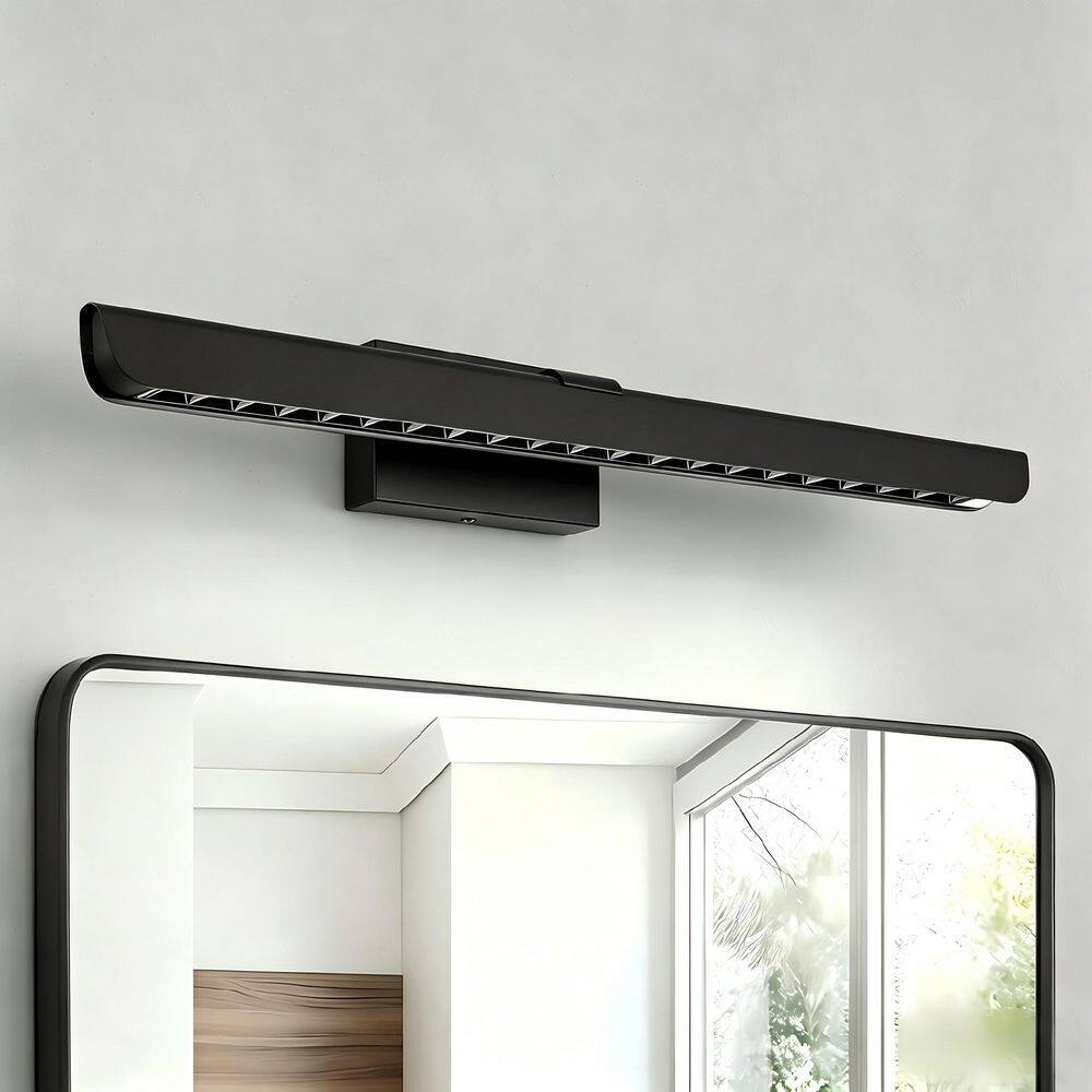34.45 in. Matte Black Modern Bathroom Vanity Light with LED Dimmable 5500K price history on PriceWatchPro