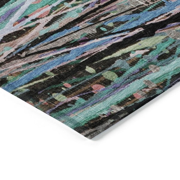 Chantille Machine Washable Indoor/Outdoor Abstract ACN2125 Blue 2 ft. 6 in. x 3 ft. 10 in. Area Rug