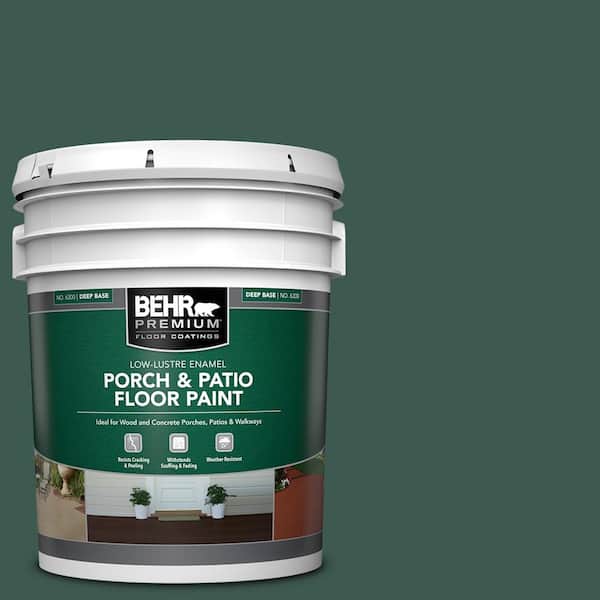BEHR PREMIUM 5 gal. #PFC-45 Patio Green Low-Lustre Enamel Interior/Exterior Porch and Patio Floor Paint