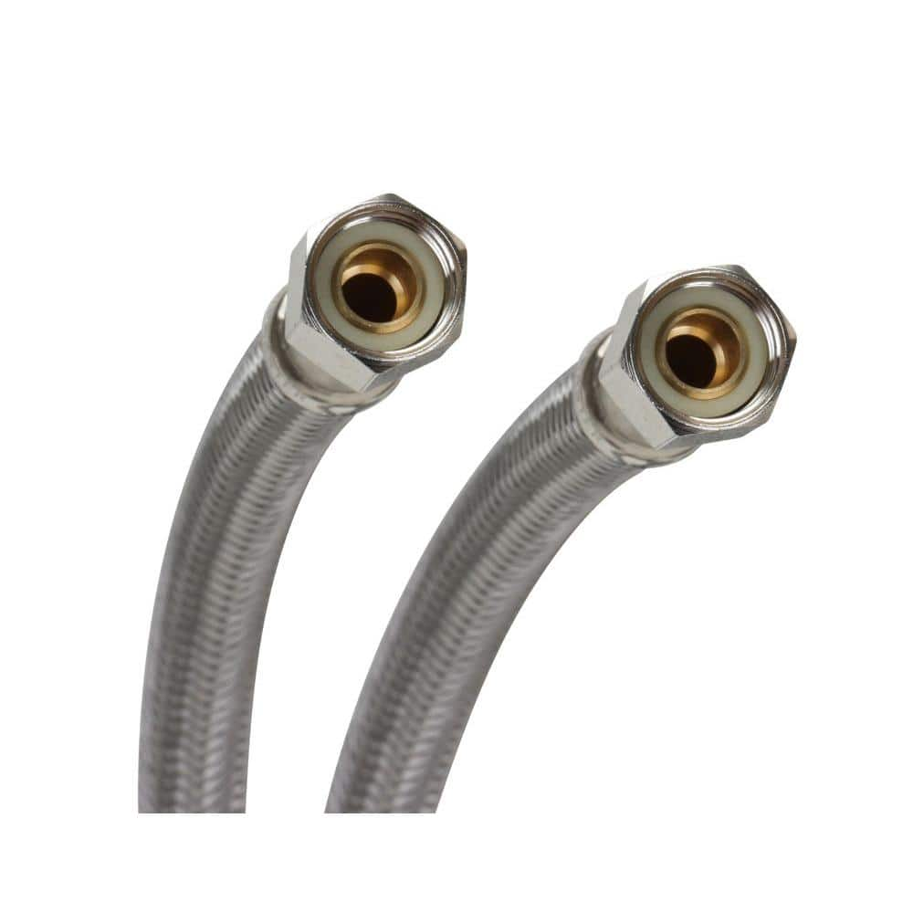 EASTMAN 48-in 3/8-in Od Inlet x 1/2-in Od Outlet Stainless Steel Gas  Connector in the Appliance Supply Lines & Drain Hoses department at