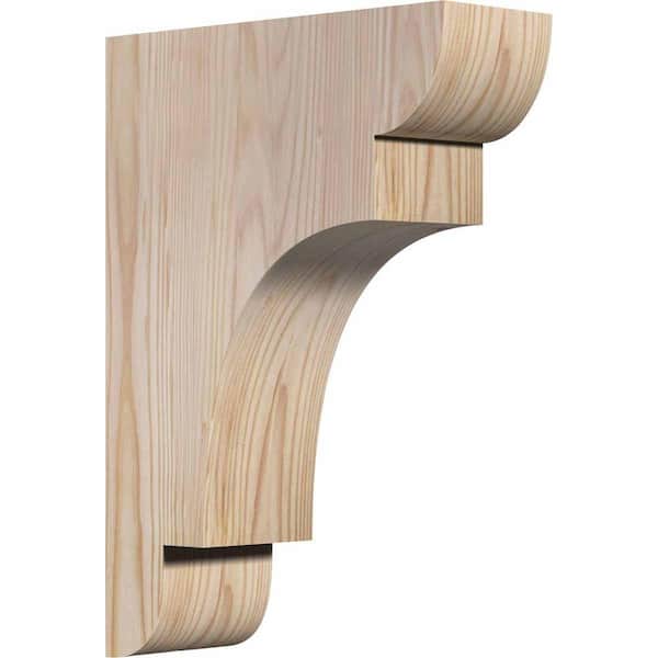 Ekena Millwork 3-1/2 in. x 10 in. x 14 in. Douglas Fir New Brighton Smooth Corbel