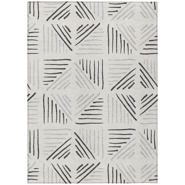 Chantille Machine Washable Indoor/Outdoor Abstract ACN2413 Ivory 3 ft. x 4 ft. Area Rug