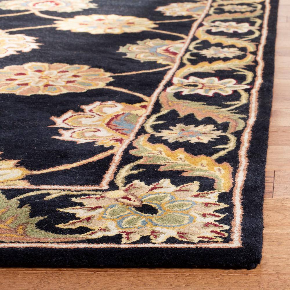 Heritage Black and Gold Hand-Tufted Wool Area Rug 3' x 5'