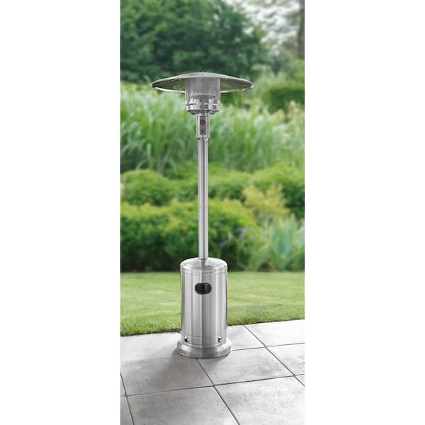 G Ss 48k Btu Stainless Steel Patio Heater Hampton Bay Natural Gas