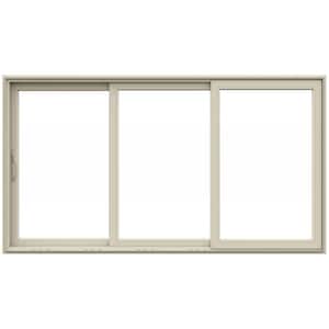 V4500 Multi-Slide 141 in. x 96 in. Left-Hand Low-E Desert Sand Vinyl 3-Panel Prehung Patio Door